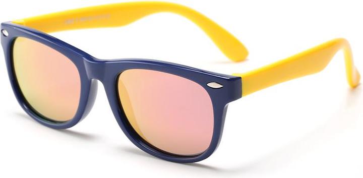 Techsuit - Sunglasses Polarised (D802) - for Kids, UV Protection - Yellow / Dark Blue
