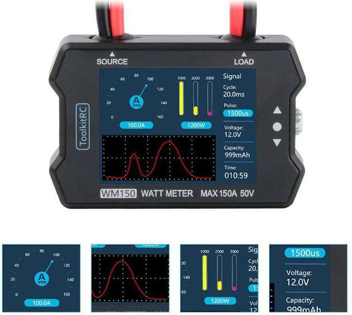 Immagine prodotto Toolkitrc Tester per batterie WM150 Advanced Watt & Power Meter