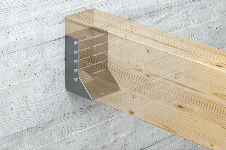 Produktbild GH Balkenschuh Kombi 04 innenliegend 120x160 - Stahl feuerverzinkt (Balkenschuh, 1 Stk.)