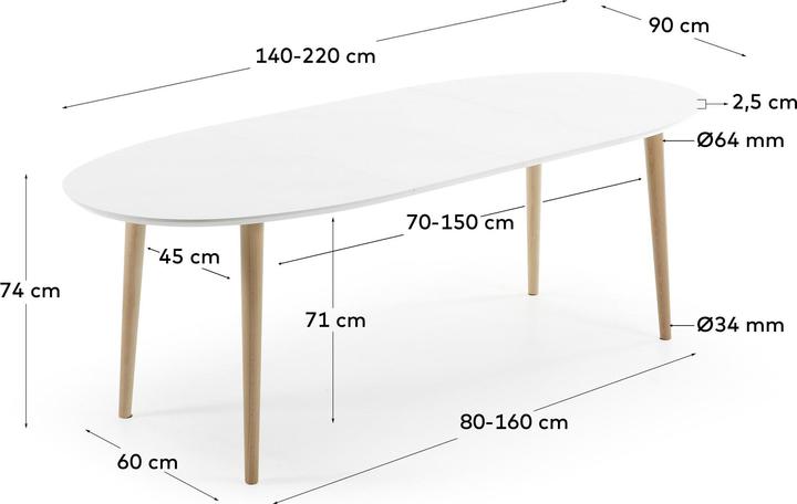Produktbild Kave Home Oakland (90 x 140 cm)
