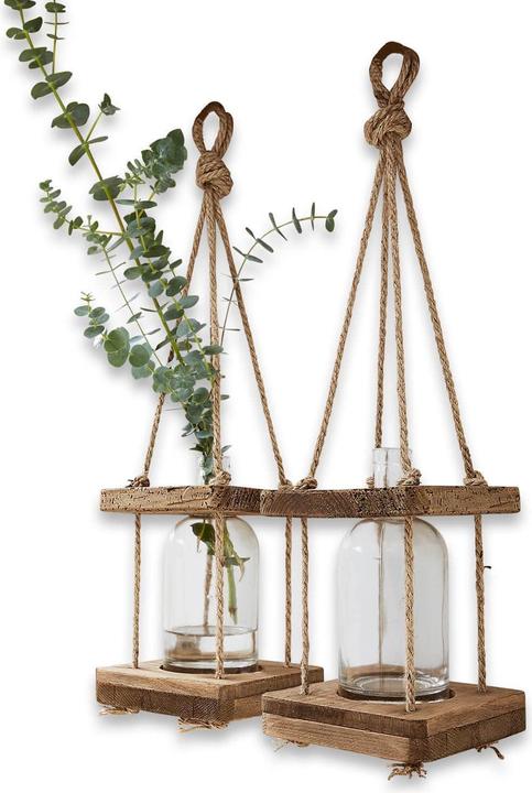 Produktbild Loberon Hängevase 2er Set Corial (2 x, 15 x 15 x 21.5 cm, 0.48 l)