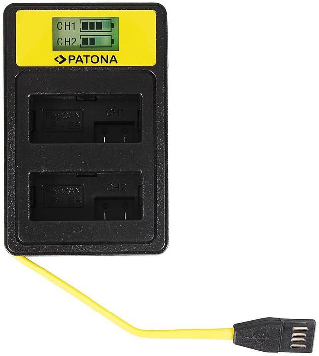 Produktbild Patona Ladegerät Smart Dual LCD USB Canon LP-E8 (Kamera Akku Ladegerät)