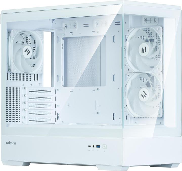 Produktbild Zalman GHE P30 V2 micro-ATX Geh??use Tempered Glass Panoramic View - Wei?? (mATX, Mini-ITX)