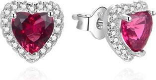Produktbild Agato Beautiful silver earrings with ruby red zircons AGUP3500-R