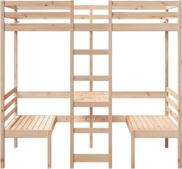 Produktbild VidaXL Hochbett mit Schreibtisch & Stühlen (90 x 190 cm)