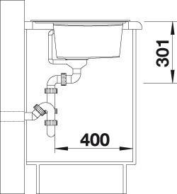Actual product image Blanco Zenar 45 S (Top-mounted sink, 86 cm, 51 cm)