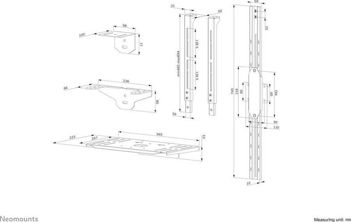 Produktbild Neomounts Select Video Kit Cam- & AV Shelf incl. Logitech Rally Bar mini Adapter for FL55 (Boden)