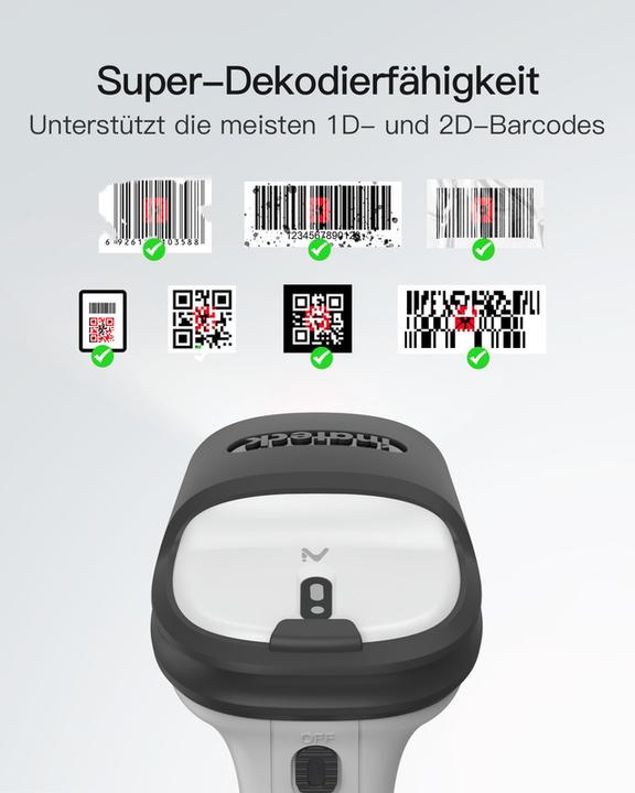 Produktbild Inateck Barcodescanner 72 gray (BCST-72 gray) (2D-Barcodes, 1D-Barcodes)