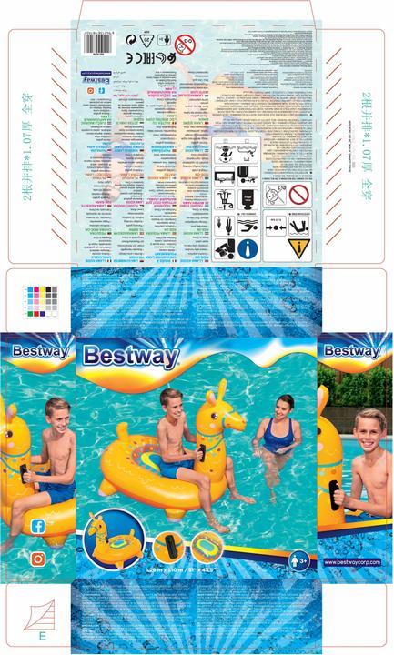 Image du produit Bestway 51" x 43.5"/1.29m x 1.10m Llama Kiddie Ride-On