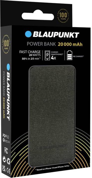 Produktbild Blaupunkt Powerbank 20000 mAh (20000 mAh, 20 W, 20 Wh)