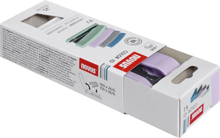 Produktbild Novus Heftgerät B2 ColorID 2.0 pretty lilac (25 Blätter)