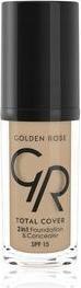 Actual product image Golden Rose Total Cover 2-in-1 Foundation and Concealer N06 Taupe 30ml (N06 Taupe)