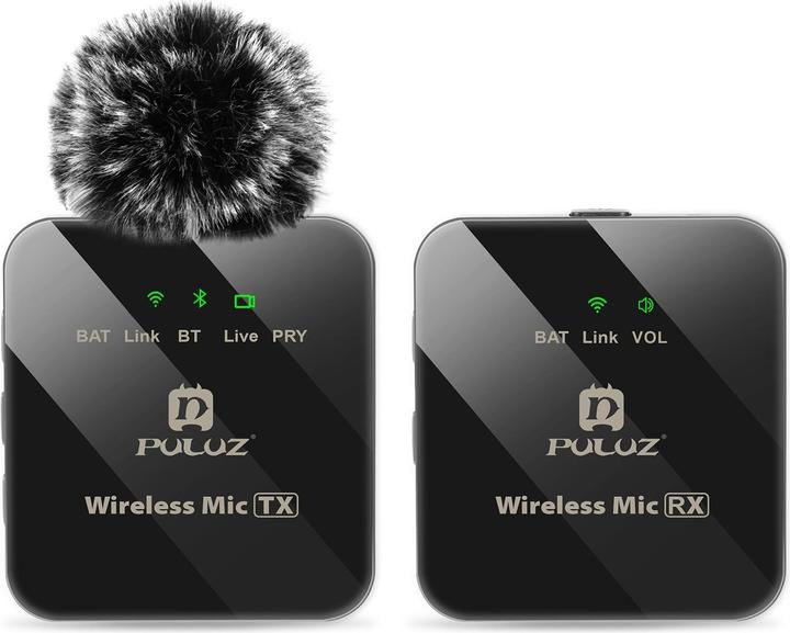Puluz Wireless Lavalier Microphone 1 TX + 1 RX