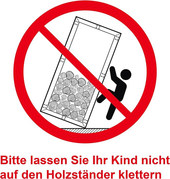 Produktbild Lospitch Brennholzregal aus Stahl 25x60x150cm (60 x 25 x 150 cm)