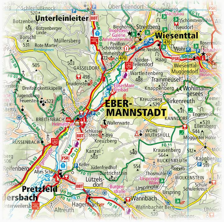 Actual product image Franconian Switzerland 1:100 000 100000