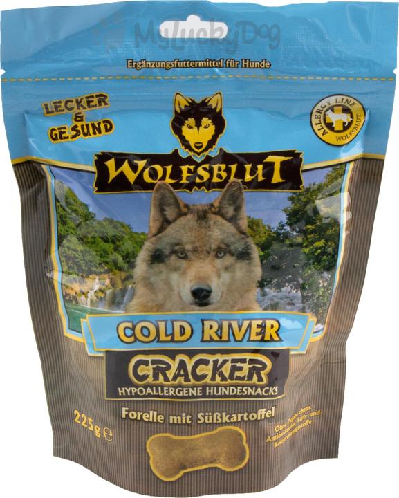 Produktbild Wolfsblut Cracker Cold River mit Forelle 225 g (Junior, Adult, Senior, 1 Stk., 225 g)