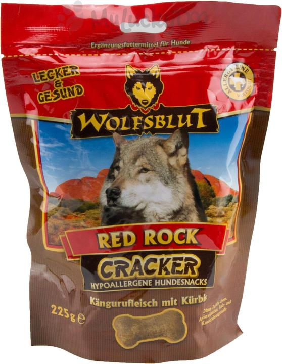 Immagine prodotto Wolfsblut Cracker Snack per cani Red Rock con canguro 225 g (Adulto, 1 pz., 225 g)