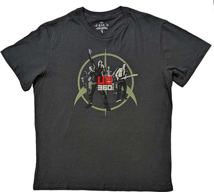 U2 Adult 360 Degree Tour 2010 Band Photo Back Print TShirt (XL)