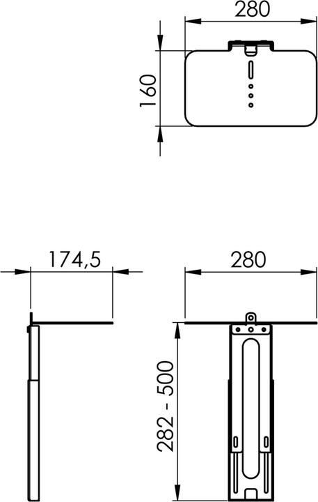 Image du produit Vogels PROFESSIONAL PVA 5050 Support pour caméra/enceintes, 40-55". (1 pièce, Installation murale, Réglable en hauteur)