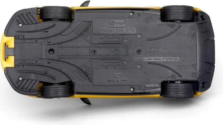 Actual product image Bburago Ferrari R&P 296 GTB 1/18 yellow