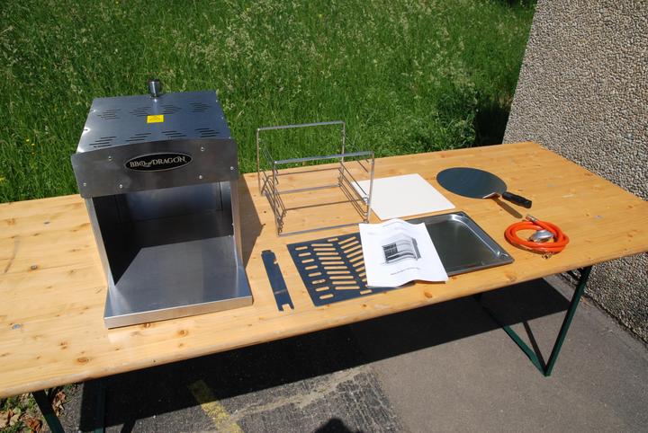 Actual product image BBQ Dragon Top heat grill Searer 800