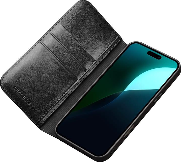 Image du produit QiAlino Fourre Flip cuir véritable (Apple iPhone 16 Plus)
