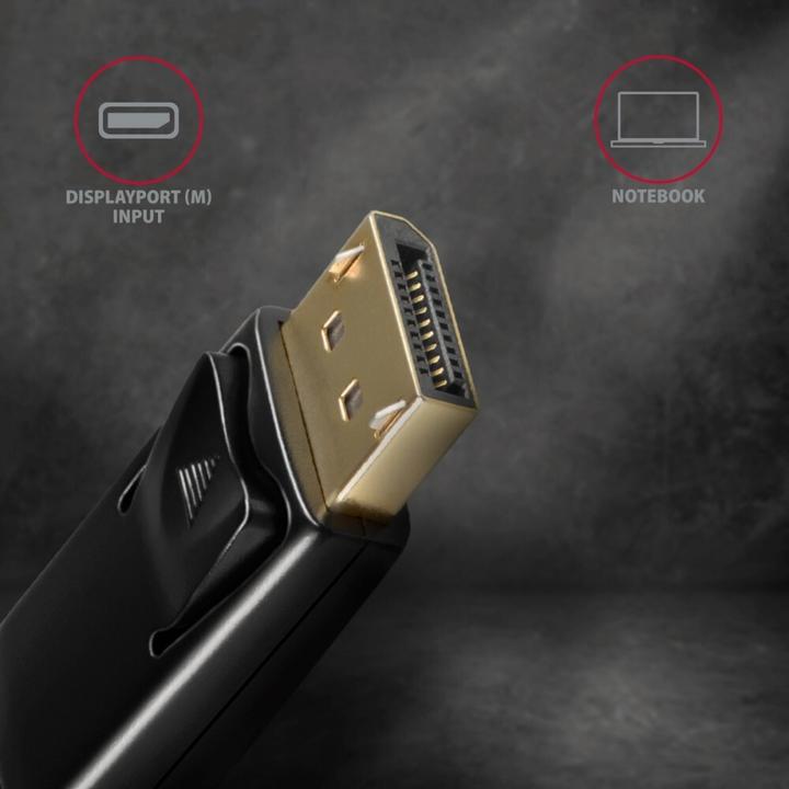 Produktbild Axagon RVD-HI14C2 DisplayPort zu HDMI Adapterkabel, 4K/30 Hz, 180 cm lang (1.80 m, HDMI)