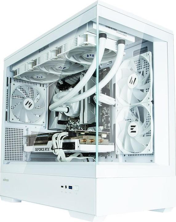 Zalman GHE P30 V2 micro-ATX case Tempered Glass Panoramic View - White (mATX)