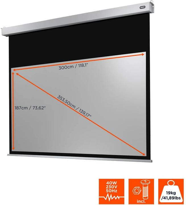 Actual product image Celexon Electric Professional Plus Business format - screen - ceiling mounting possible, g (139.37", 16:10)