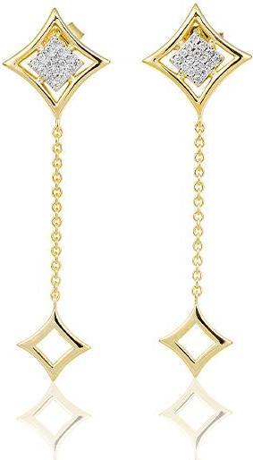 Breuning OHRSCHMUCK - BRILL. 0,176 Ct. H/si (750/18 K Gold)