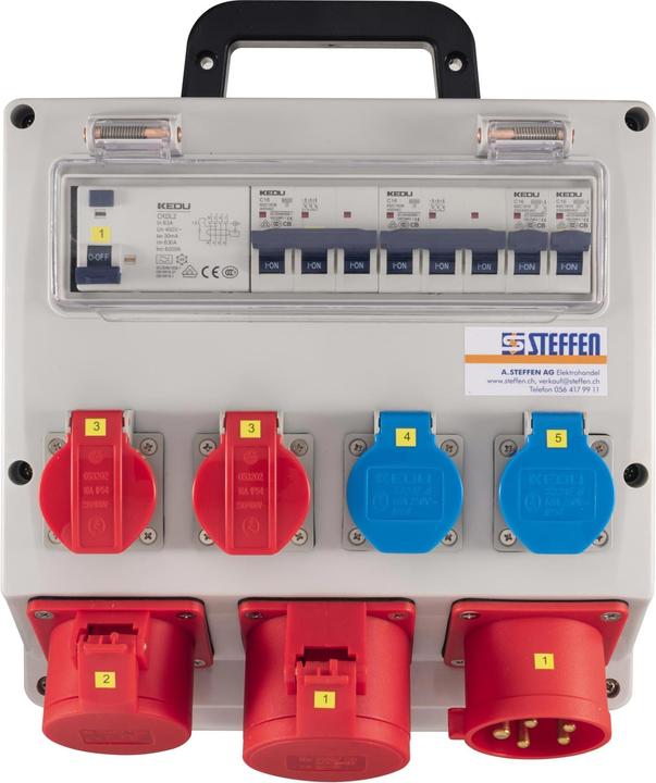 Image du produit Steffen Distribution d'électricité sur les chantiers (CEE 32/5, Type 25, CEE 16/5, Type 23)