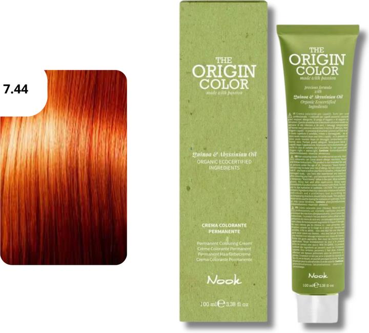 Produktbild Nook Origin Color Haarfarbe (7.44 Blondes intensives Kupfer)