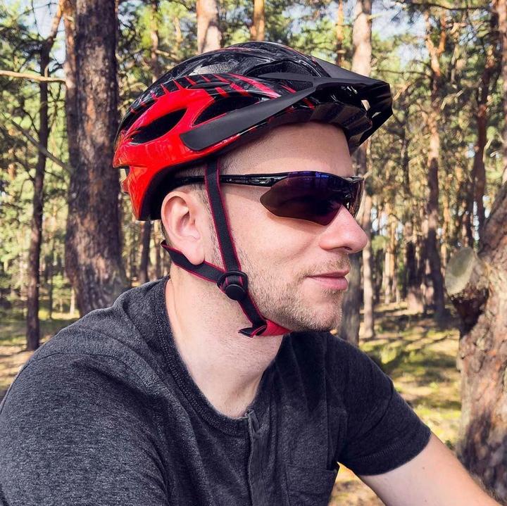 Actual product image Rockbros 10003 polarised cycling glasses - black (Black, Black)
