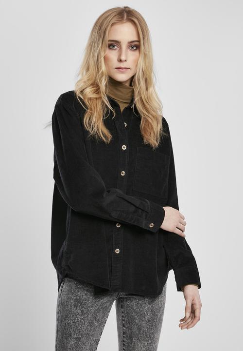 Actual product image Urban Classics Ladies Corduroy Oversized Shirt (M)