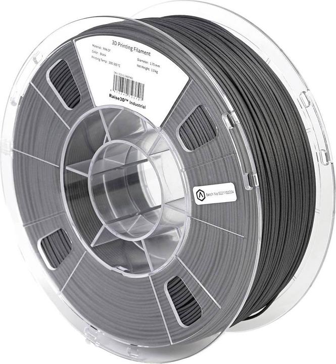 Actual product image Raise3D Filament Industrial PPA CF 1.0kg 1.75mm (PP, 1.75 mm, 1000 g, Black)