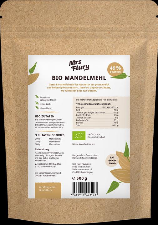 Mrs Flury Proteine di mandorle biologiche (500 g)
