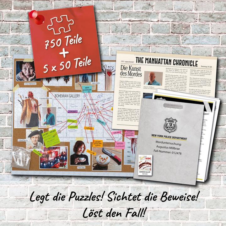 Produktbild Kosmos Murder Mystery Puzzle – Die Kunst des Mordes (50 Teile)