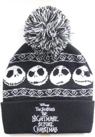 Heroes Inc Disney - Bonnet à pompon Noir L'Étrange Noël de monsieur Jack Basic Snow