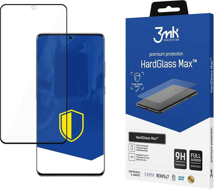 Image du produit 3MK Samsung Galaxy S20 5G Black - HardGlass Max? FingerPrint (1 pièce(s), Samsung Galaxy S20)
