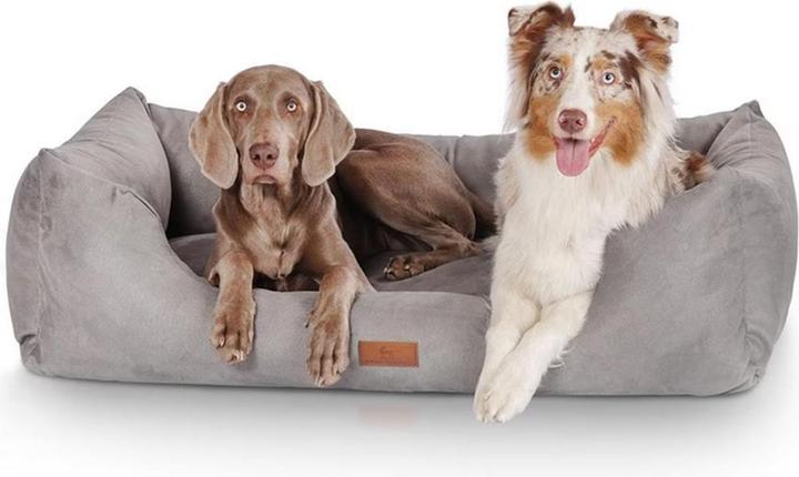 Image du produit Knuffelwuff Lit pour chien Dreamline Velour XXXL, 155 x 105 cm, Gris (Chien)