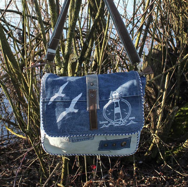 Immagine prodotto Sunsa Borsa in denim Borsa a tracolla Borsa a mano Scuola Upcycling No.54