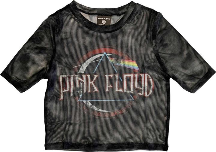 Pink Floyd Dark Side Of The Moon Seal Mesh Crop Top (M)