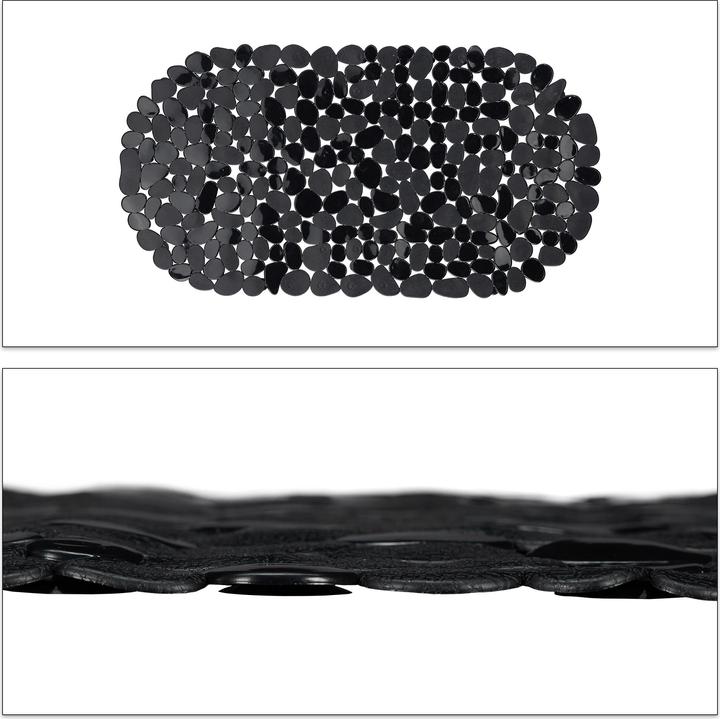 Actual product image Relaxdays Anti-Slip Bath Mat, Stone-look (36 x 68 x 0.5 cm)