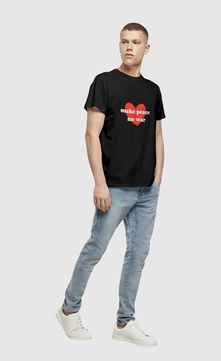 Immagine prodotto Merchcode Peace - Maglietta Basic nera con cuore rosso - 112229 (XL)