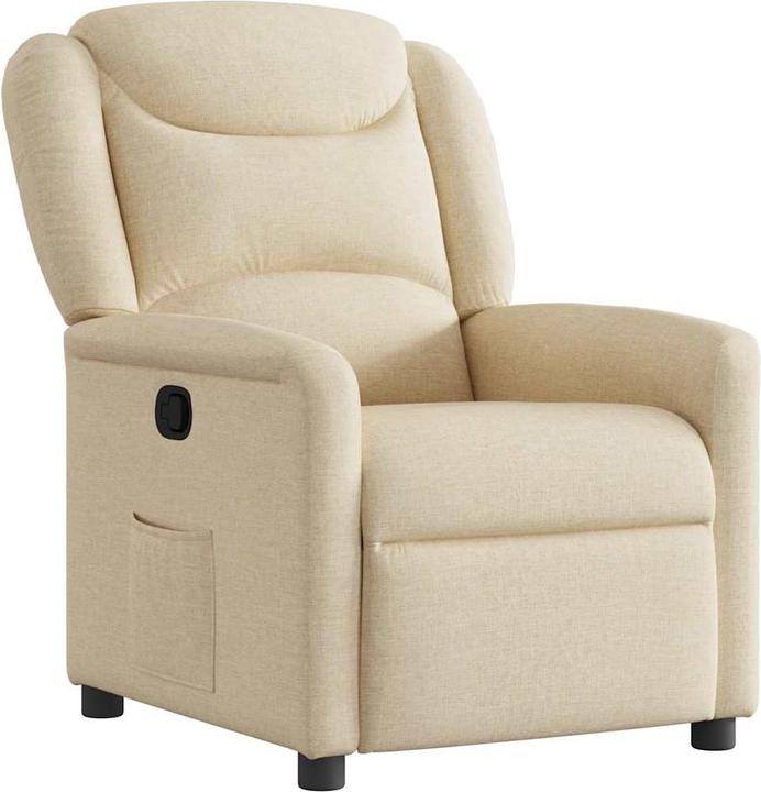 Immagine prodotto VidaXL Poltrona massaggiante in tessuto crema poltrona massaggiante TV poltrona con funzione massaggio