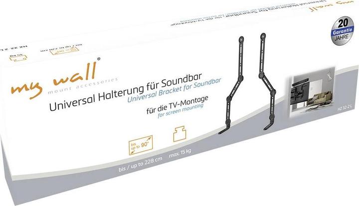 Produktbild myWall HZ32-2L Soundbar-Halterung (1 Stk., Wandmontage, Schwenkbar, Drehbar, Neigbar)