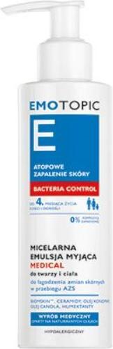 Pharmaceris Emotopische Bakterienkontrolle Mizellar -Waschemulsion für Gesicht und Körper, 190 ml (Waschcrème, 190 ml)