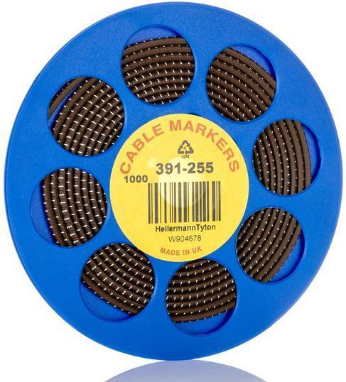 Produktbild HellermannTyton Kabelmarkierer 1-3mm "1" braun (3.50 mm, 1000 Stk.)