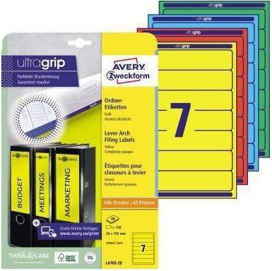 Actual product image Avery Folder labels