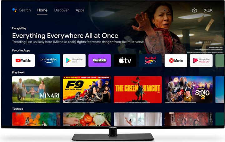 Image du produit Medion LIFE® X15573 (MD 30923) Téléviseur Android™ (55", LCD, 4K)
